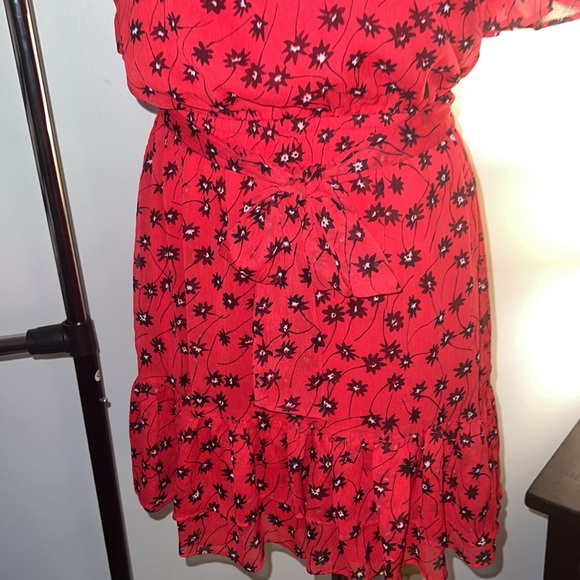EXPRESS RED FLORAL MINI DRESS!❤️🍍🍍🍍 - Picture 4 of 6